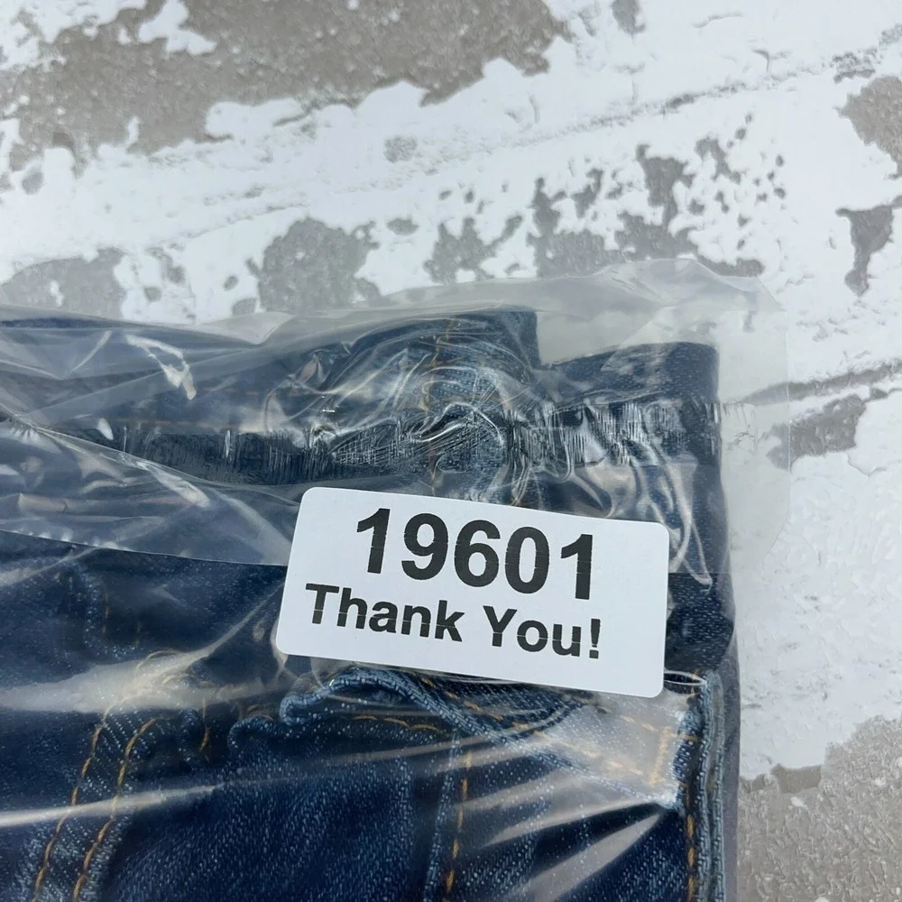 Levis 505 Jeans Men 40x32 Regular Fit Dark Blue Wash Denim Pants Adult CC4 - Picture 16 of 16